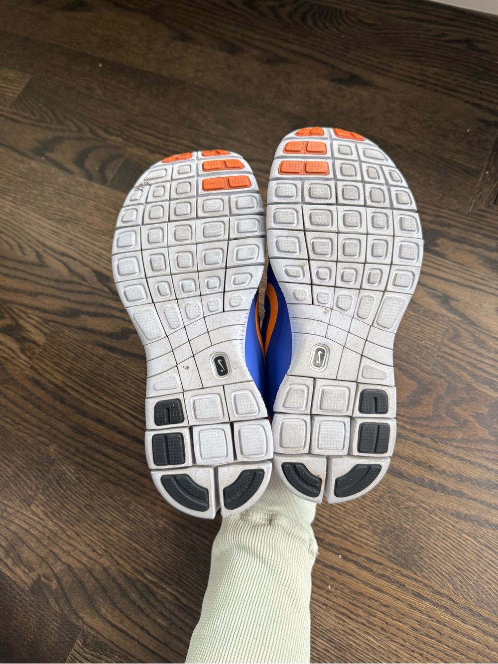 Women’s Free Run 5.0 Blue & Orange Athletic Sneakers. - Picture 6 of 10